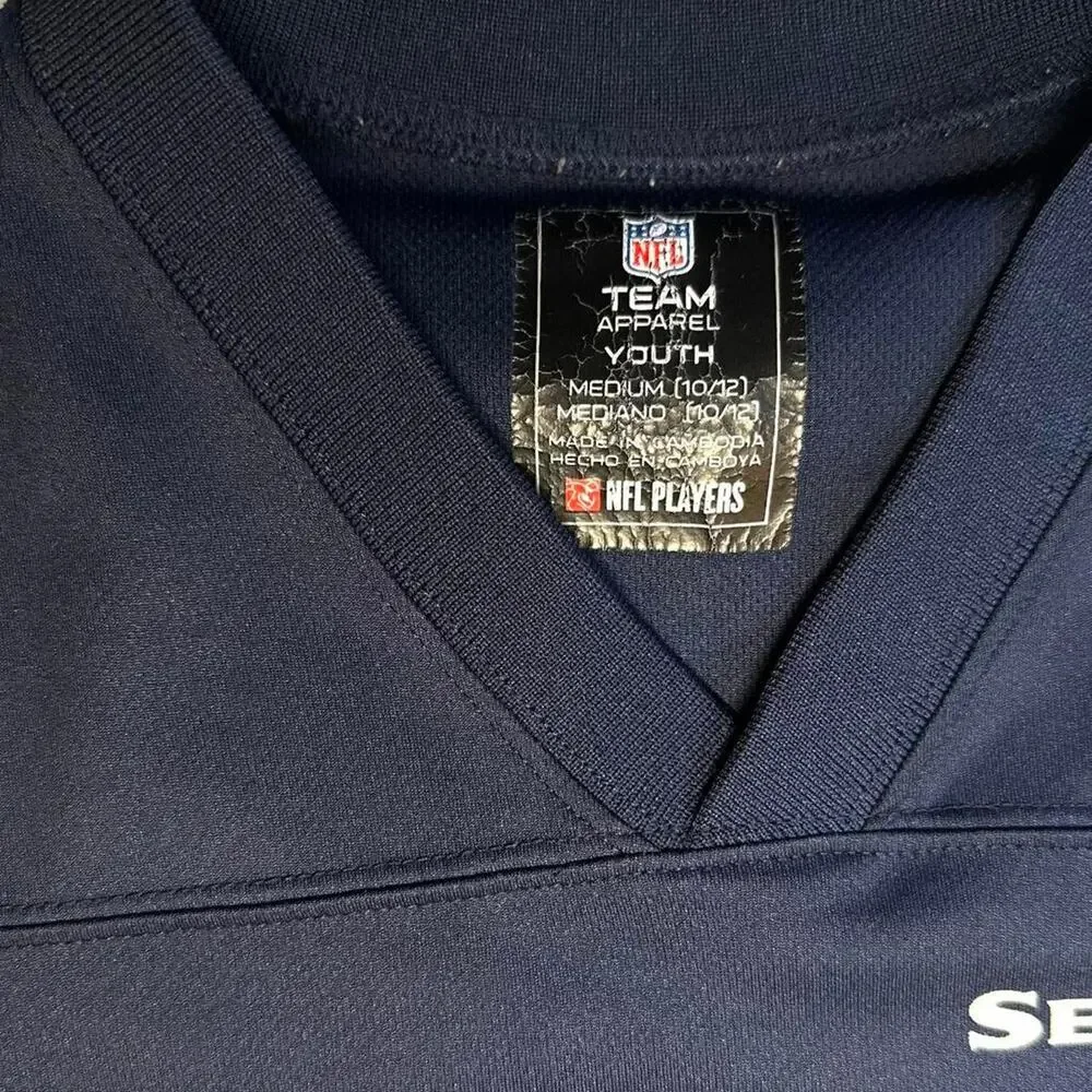 Seattle Seahawks Russell Wilson #3 Jersey Youth M 10/12 NFL Team Apparel